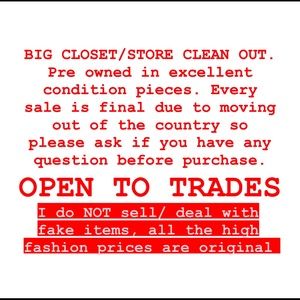 CLOSET CLEAN OUT COMING